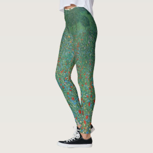 Leggings Champ de pavots par Gustav Klimt, Art Nouveau vint