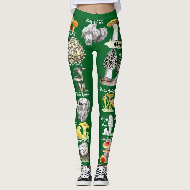 Leggings Champignons (comestibles et médicinaux) (Devant)
