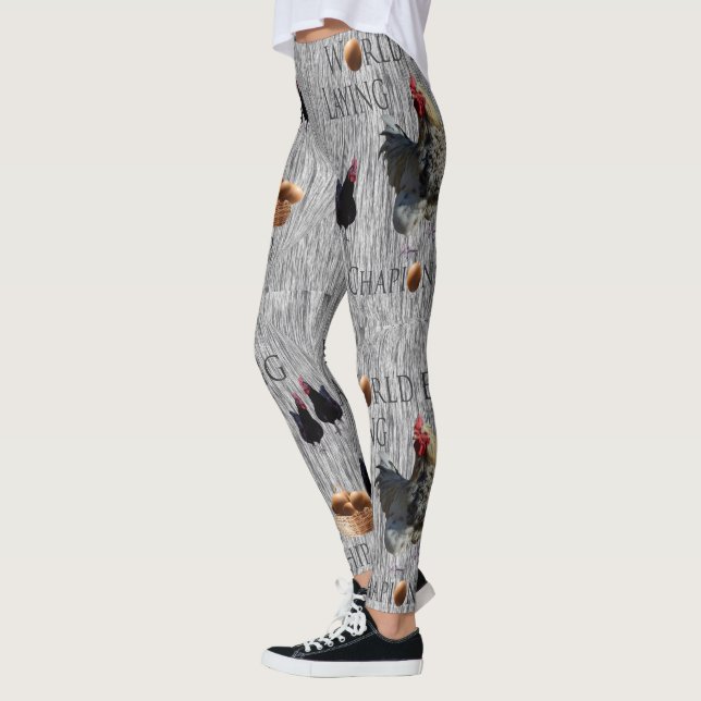 Leggings Championnat de ponte d'oeufs de poule, (Gauche)