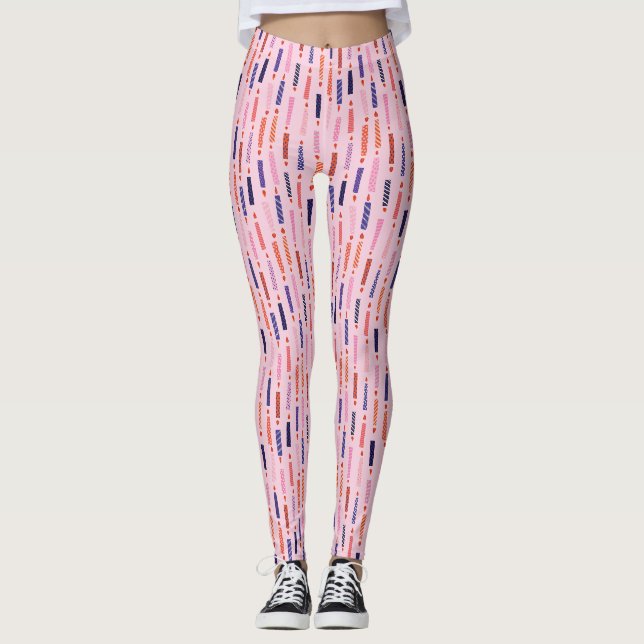 Leggings Chandelles D'Anniversaire Jolie Rose (Devant)