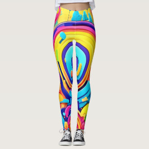 Leggings Chaos Coloré Dans un Monde Merveilleux Fantaisiste