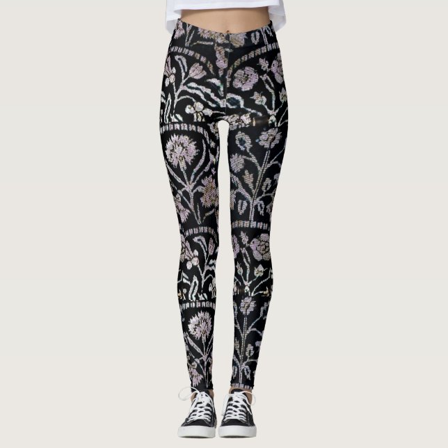Leggings Chardons En Dentelle (Devant)