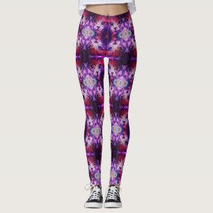 Leggings Chat de la galaxie violette