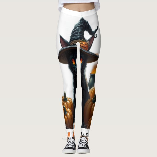 Leggings Chat d'Halloween  (Devant)