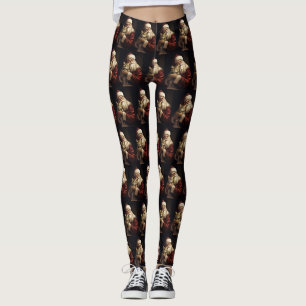 Leggings Chat du Bengale avec Noël du Père Noël