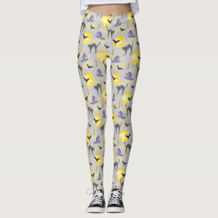 Leggings Chat fantaisiste et chapeau de sorcière Halloween