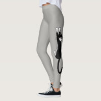 Chat noir et blanc accroché | Drôle Tuxedo Cat