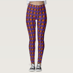 Leggings Chat noir et Halloween Citrouille