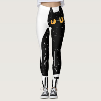 Leggings Chat Noir Quel Couteau Drôle animal meurtrier d'Ha