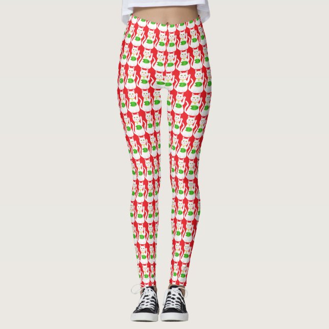 Leggings Chat Oriental Lucky Patterned (Devant)