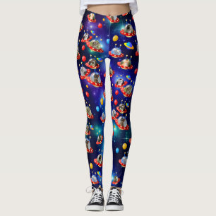 Leggings Chatons cosmiques en Alien vaisseau spatial OVNI S