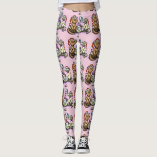 Leggings Chats Casquettes de Noël