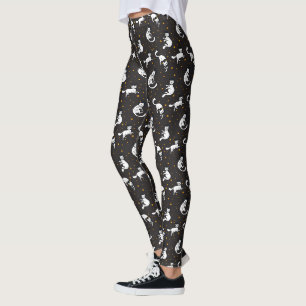 Leggings Chats de l'espace cosmique et motif d'étoiles