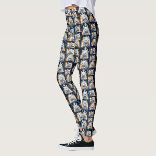 Leggings Chats Perses Portant Des Diamants Photo Collage,