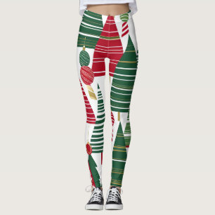 Leggings chaussettes de forêt de sapins de Noël