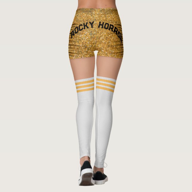 Leggings Chaussettes de genou Gold Shorts Nom Roller Derby (Dos)