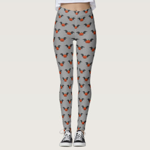 Leggings Chauve-souris Citrouille d'Halloween