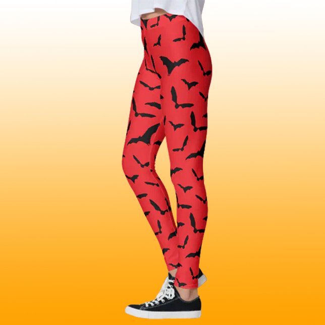 Leggings Chauve-souris Éffrayante rouge et noire Costume d' (Créateur téléchargé)