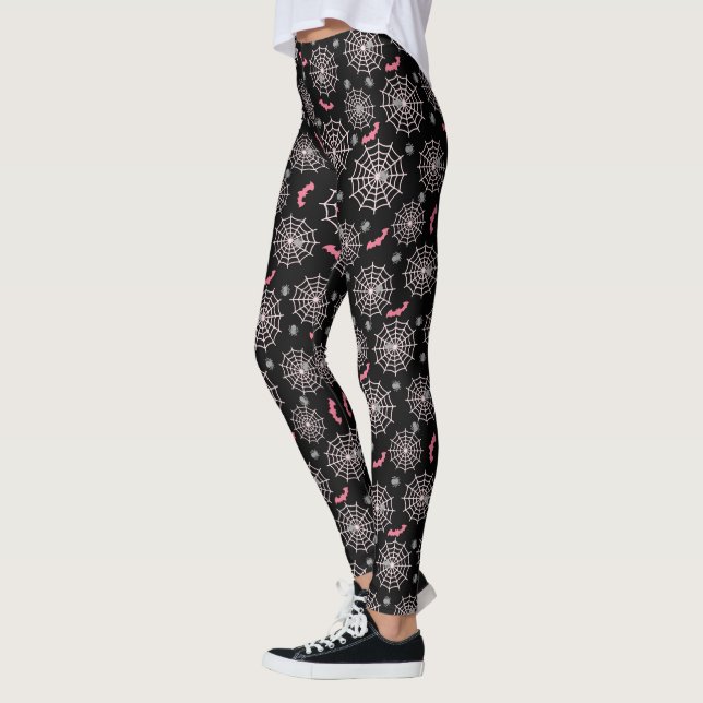 Leggings Chauves-souris roses Et Araignées (Gauche)