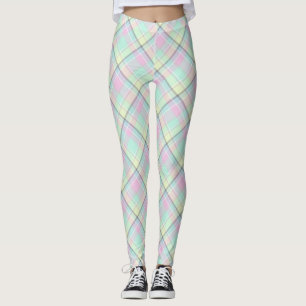 Leggings Checkered pattern of caramel colors.