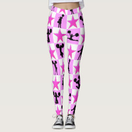LEGGINGS CHEERLEADING LEGINGS INCONTOURNABLE ROSE STAR