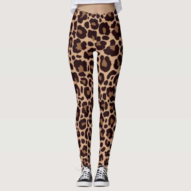 Leggings Cheetah Poster de animal Leopard Safari tendance (Devant)