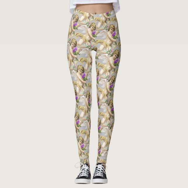 Leggings Cherubs d'or gris (Devant)