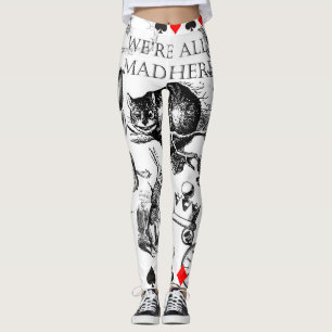Leggings cheshire cat classique alice dans l'art du pays de