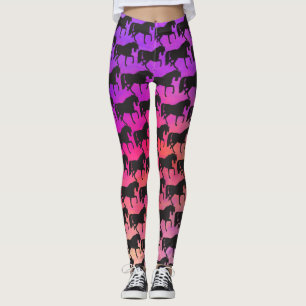 Leggings Cheval de course Silhouette Coucher de soleil Legg