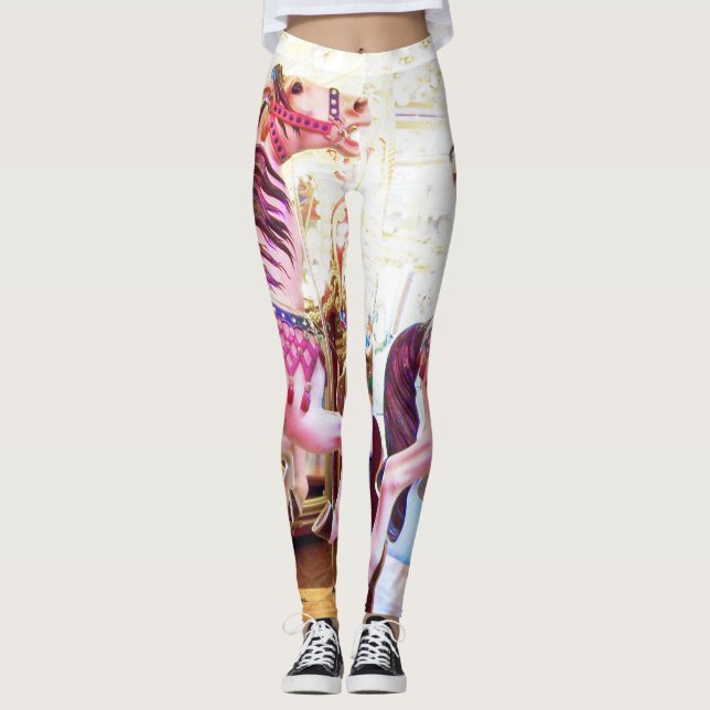 Leggings Cheval magnifique #4 de carrousel (Devant)