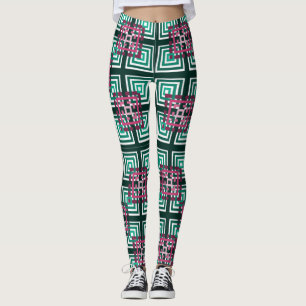 Leggings Chevauchement des Carrés