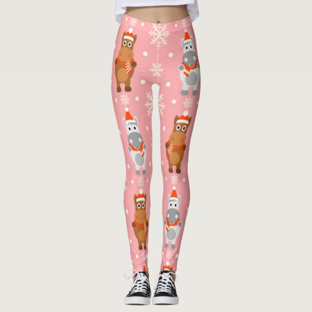 Leggings Chevaux d'hiver (Devant)