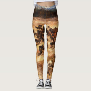 Leggings Chevaux Sauvages : Majesté d'Animal Artistique.