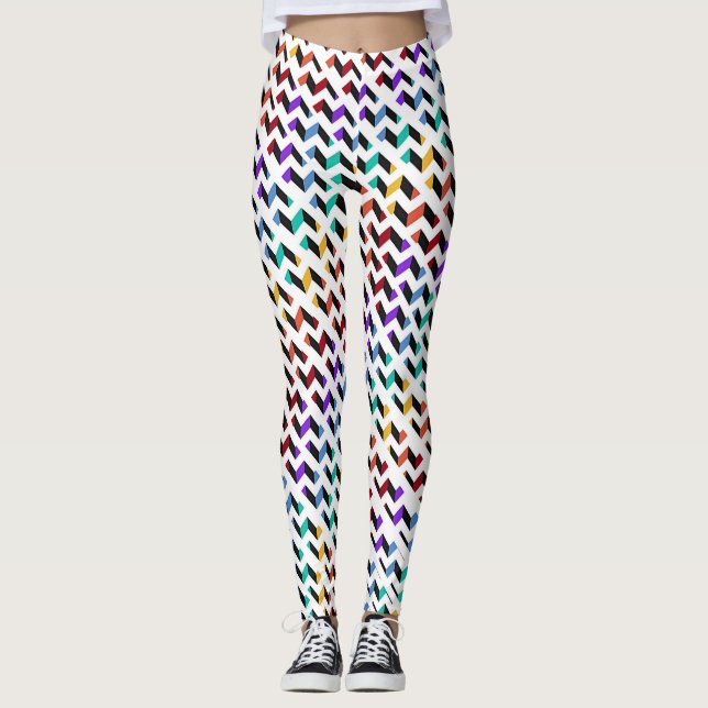 Leggings Chevron multicolore (Devant)