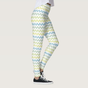 Leggings Chevron Stripes aux couleurs pastel