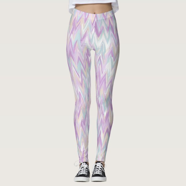 Leggings Chevrons Abstraits (Devant)