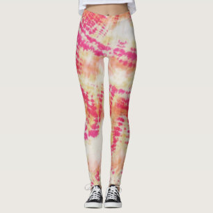 Leggings Chibori Rose Orange Tie Dye