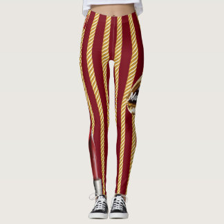 Leggings Chic bordeaux Gold Lines Lips Girly 2022 anniversa