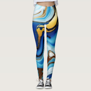 Leggings Chic Pastel or bleu Faux Marble
