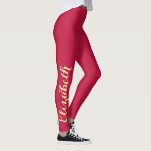 Leggings Chic Stylisme Nom Personnalisé Pink Workit Yoga Sp
