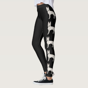 Leggings Chien blanc berger suisse blanc GSD mignon chien d
