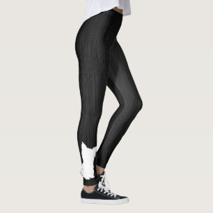 Leggings Chien blanc Silhouette Chien Digital Black Metal L