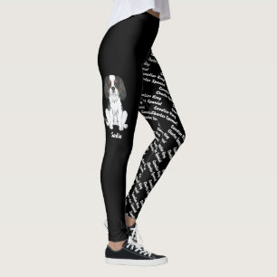 Leggings Chien Cavalier Tricolore & Nom et Race du Chien