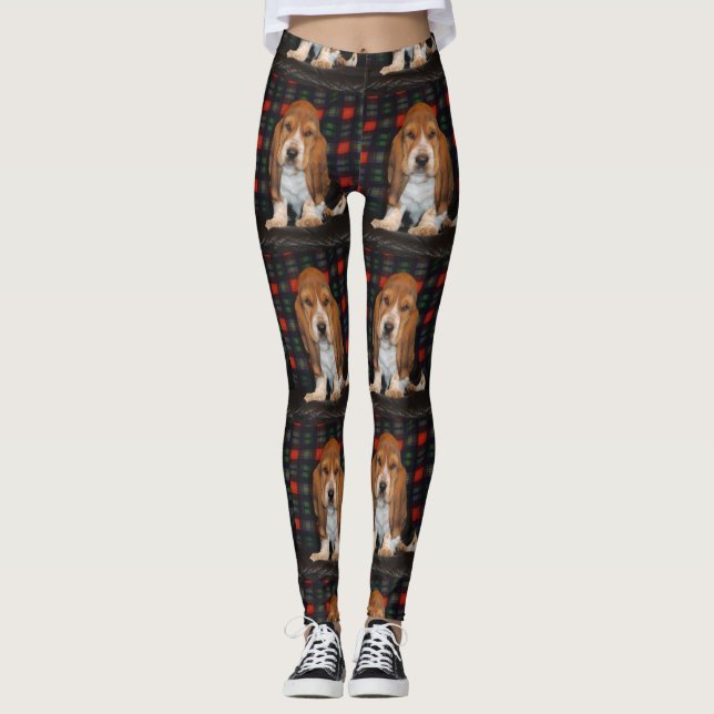 Leggings chien de basset des guêtres des femmes (Devant)