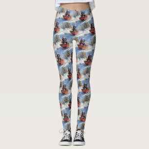 Leggings Chien de Terre-Neuve en Traîneau Laissez Tomber la