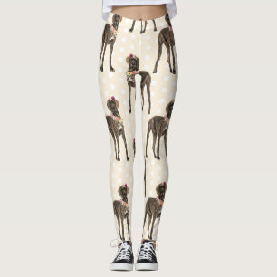 Leggings Chien Floral Great Dane Motif, Amoureux des chiens