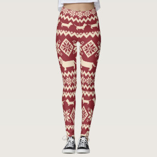 Leggings Chien nordique : Motif d'illustrations excentrique