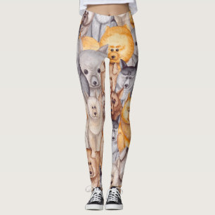 Leggings Chiens Aquarellés : Whimsical Seamless Fun
