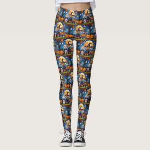 Leggings Chiens Cairn Terrier Citrouille Halloween Drôle