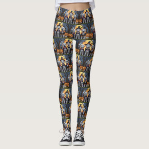 Leggings Chiens des grandes Pyrénées Citrouille Halloween d